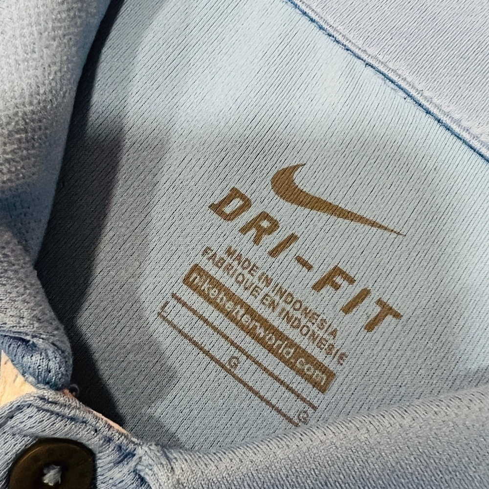 Nike Polo Shirt Men's Light Blue Dri Fit Golf Polo Shirt Large - Picture 6 of 6